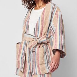 Faherty Mykonos jacket surfrider stripe medium NWT